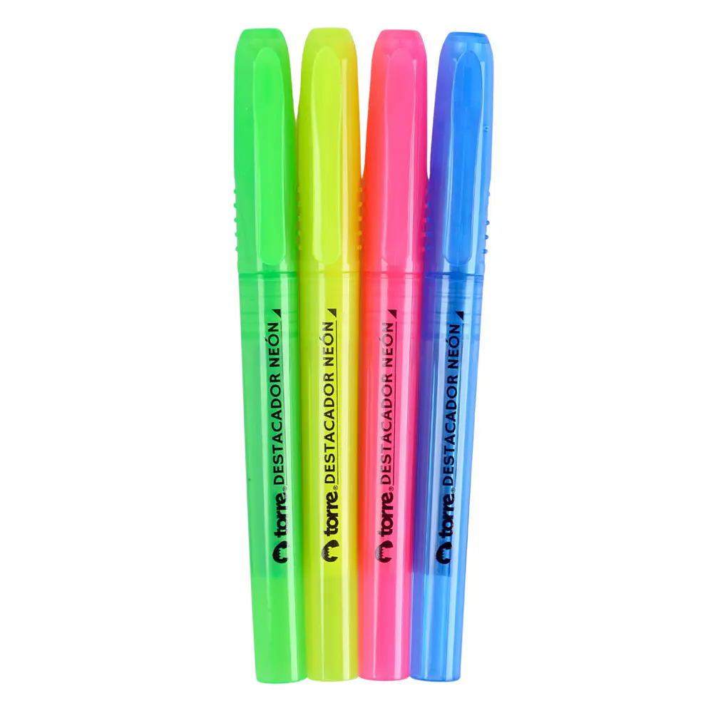 DESTACADORES 4 COLORES NEON TORRE