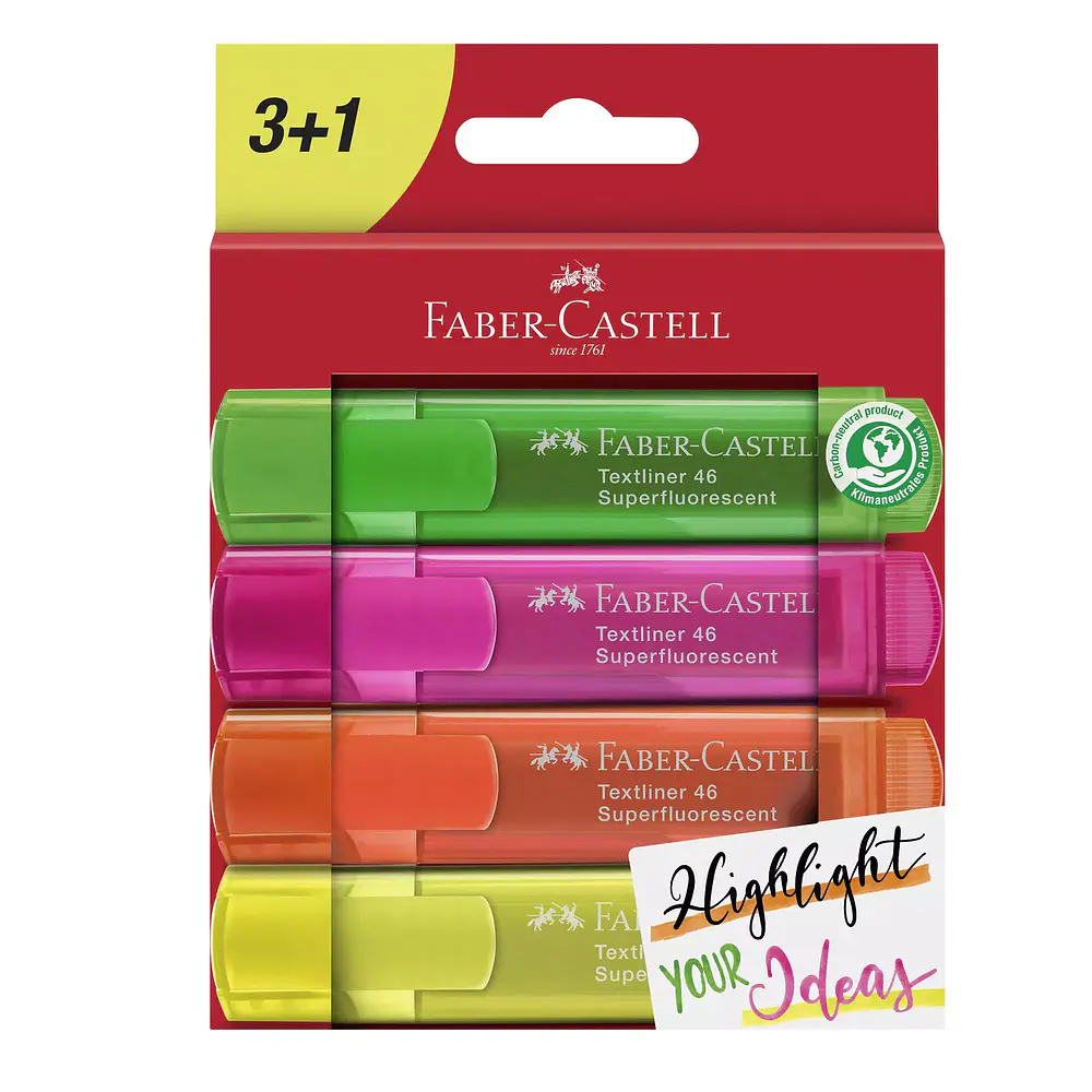 DESTACADOR SUPER FLUOR X4 UNIDADES