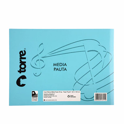 CUADERNO MUSICA 1/2 PAUTA