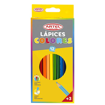 LAPICES 12 COLORES LARGOS HEXAGONAL