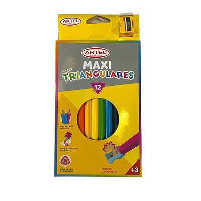 LAPICES COLORES 12 LARGOS JUMBO TRIANG.