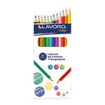LÁPICES DE COLORES TRIANGULARES 12 UNIDADES 