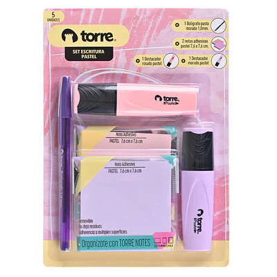 PACK ESCRITURA + NOTAS PASTEL TORRE