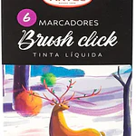 MARCADORES BRUSH CLICK 6 COLORES
