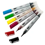 MARCADORES BRUSH CLICK 6 COLORES