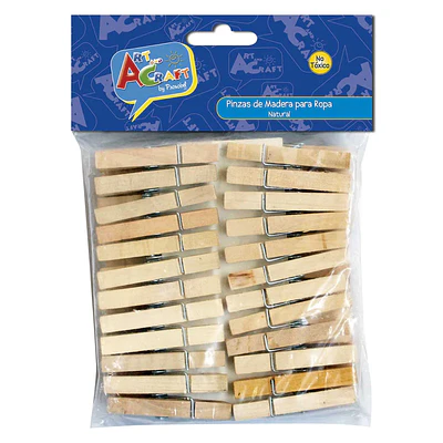 PINZAS PARA ROPA MEDIANA NATURAL 48 UIDADES