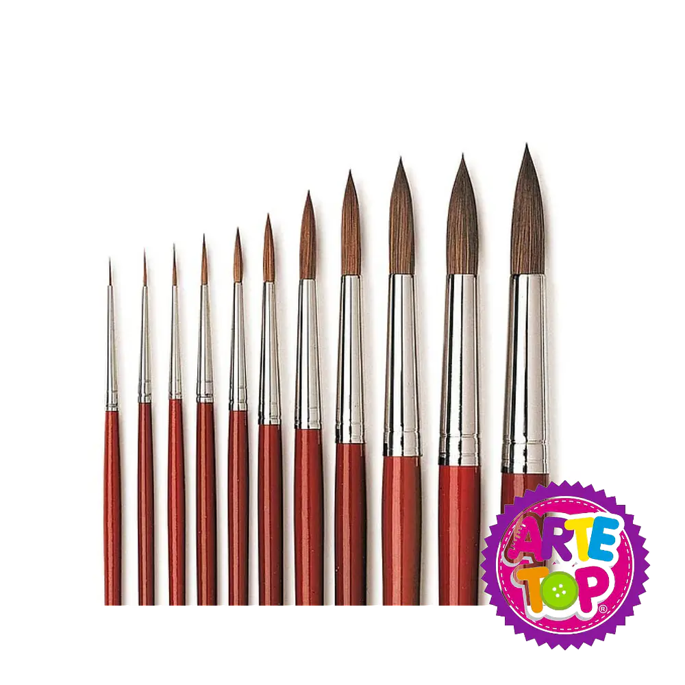 PINCEL REDONDO NATURAL ARTE TOP - DIFERENTES DEDIDAS 