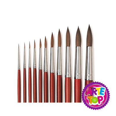 PINCEL REDONDO NATURAL ARTE TOP - DIFERENTES DEDIDAS 