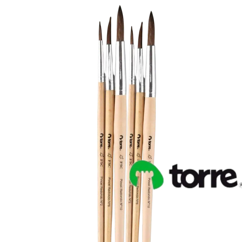 PINCEL REDONDO PELO CAMELLO - TORRE DIFERENTES GROSORES