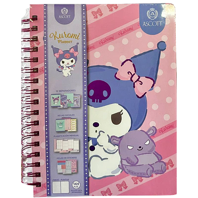 PLANNER CON ESPIRAL KUROMI 17X23CMS