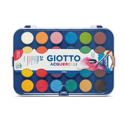 ACUARELA 24 COLORES CAJA ACRILICA GITTO