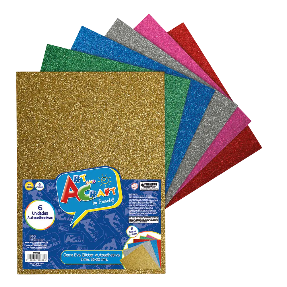 GOMA EVA GLITTER ADHESIVA