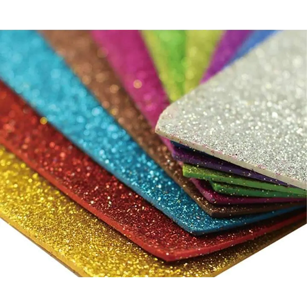 GOMA EVA GLITTER PLIEGOS -  DIFERENTE COLORES