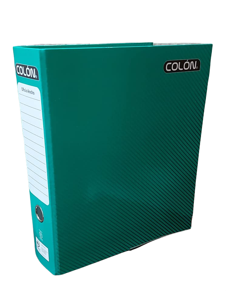 ARCHIVADOR COLOR OFICIO ANCHO COLON VERD 11573