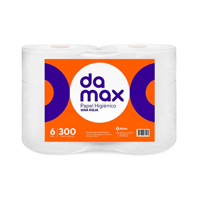 PAPEL HIGIENICO 300 MTS. 6 ROLLOS