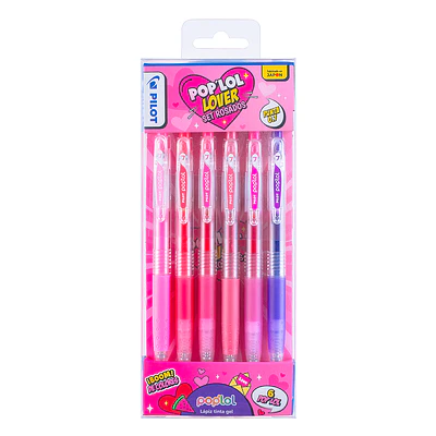 SET LAPIZ GEL POPLOL 0,7 - TONOS ROSADOS