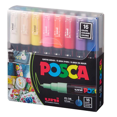 SET MARCADOR ACRILICO 1M 16 COLORES