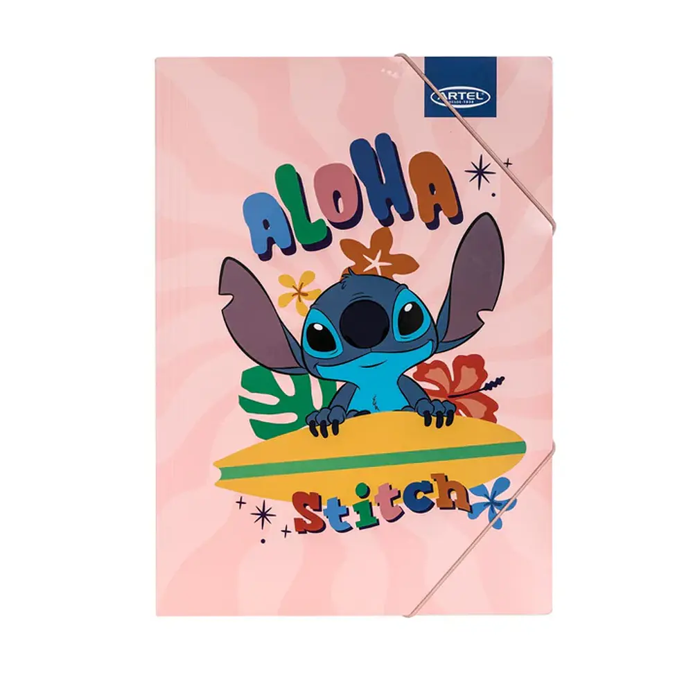 CARPETA CARTON C/ELÁSTICO STITCH