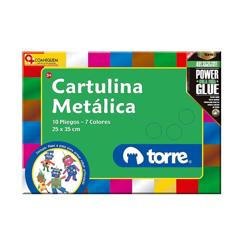 CARPETA ESCOLAR CARTULINA METALICA TORRE