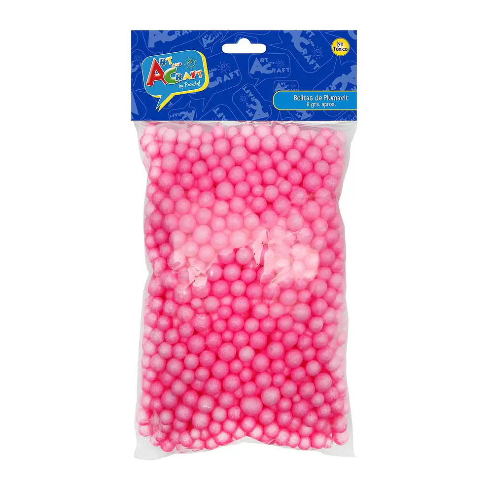BOLITA DE PLUMAVIT 6MM-8MM-10MM 8 GRAMOS COLORES SURTIDOS