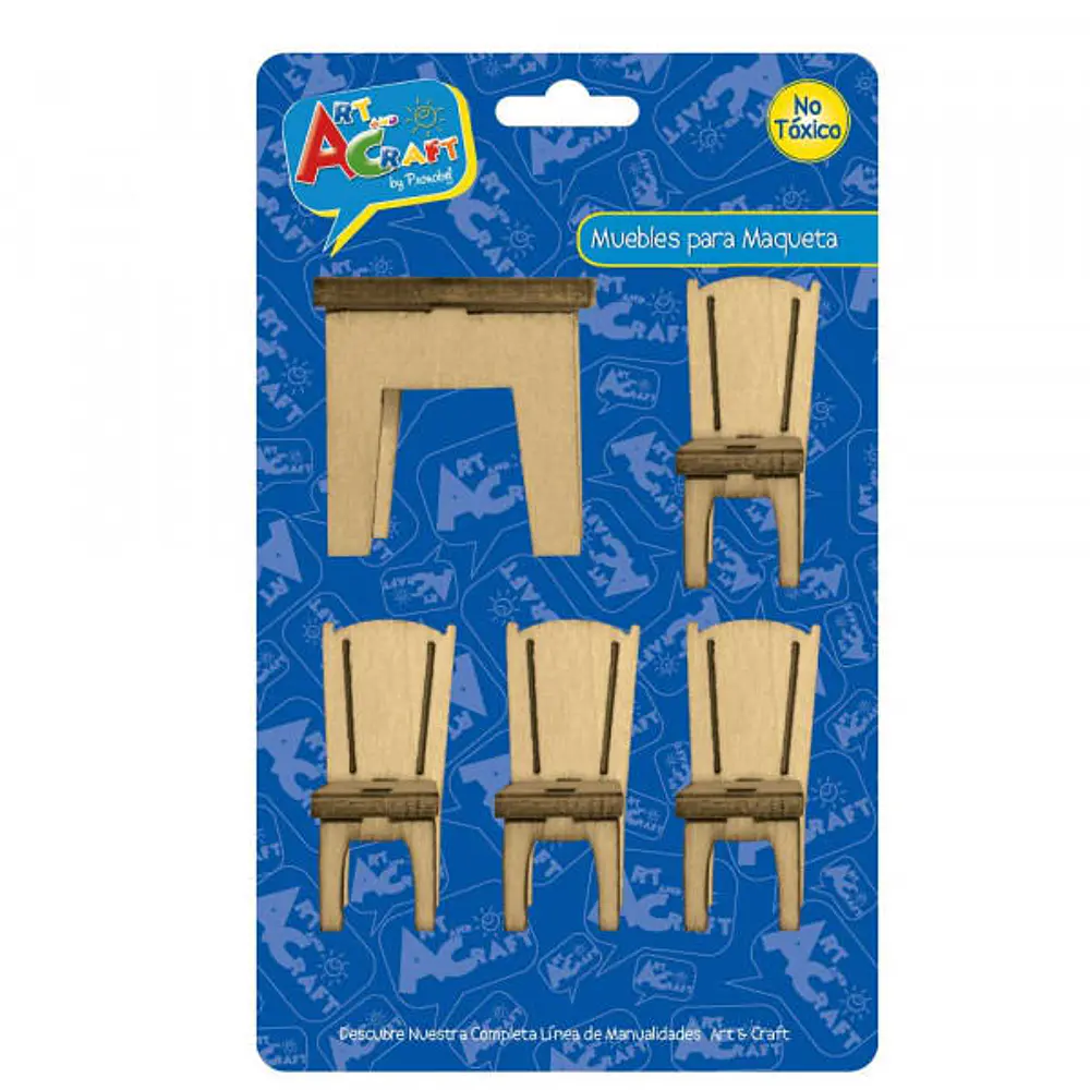 MUEBLES PARA MAQUETA COMEDOR 5 PIEZAS