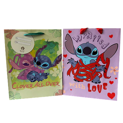 BOLSA REGALO M STITCH AMOR 18X23CMS