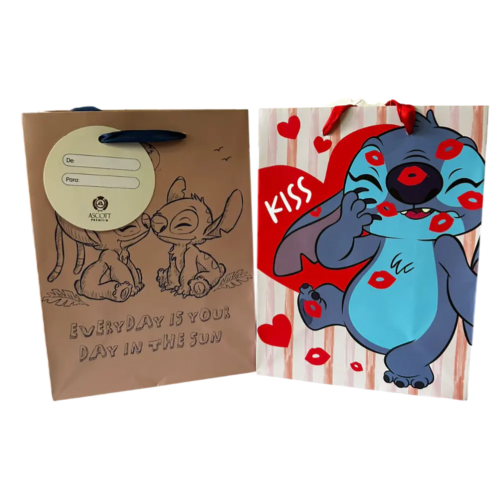 BOLSA REGALO S STITCH AMOR 15X20 CMS.