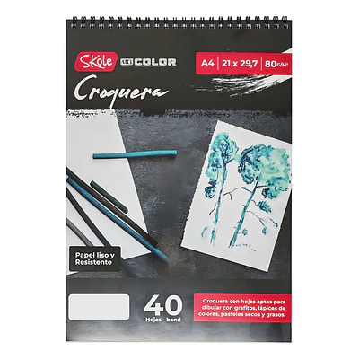 CROQUERA A4 80GRS 40HOJAS 21 x 29,7 CM 