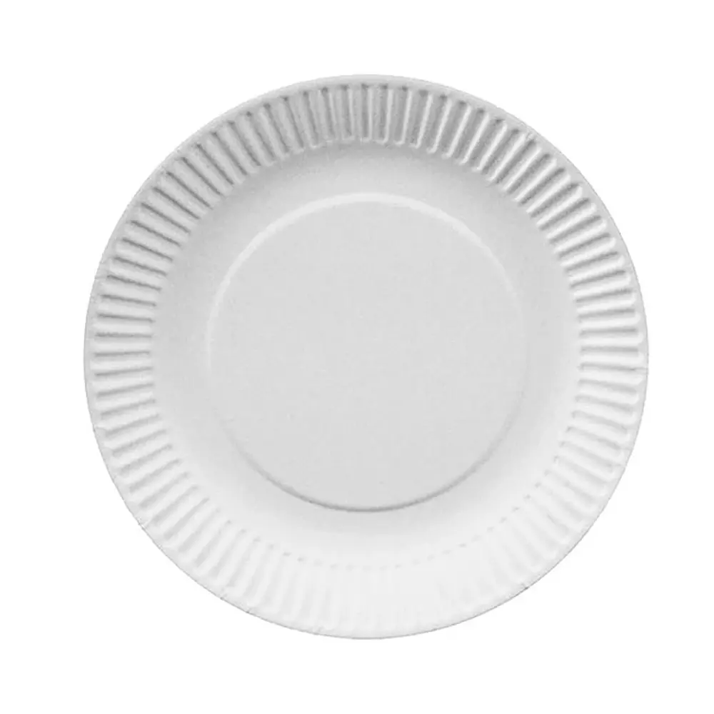 PLATO REDONDO CARTON BLANCO 