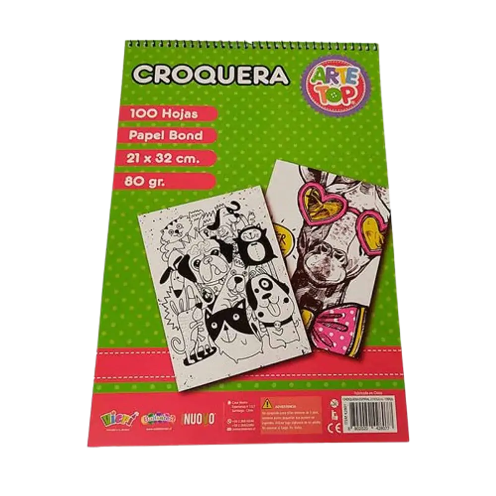 CROQUERA OFICIO DOBLE ESPIRAL 80 HJS 