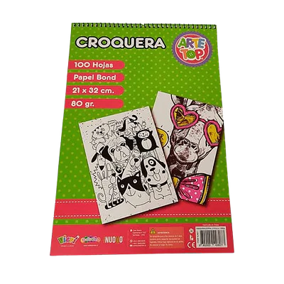 CROQUERA OFICIO DOBLE ESPIRAL 80 HJS 