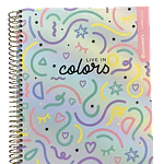 CUADERNO BOOK 120 HOJAS MAT 5MM PASTEL