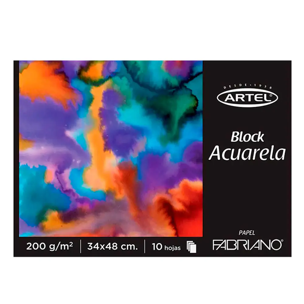 BLOCK ACUARELA FABRIANO 200 GR. 34X48CMS.