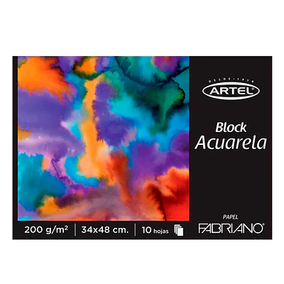 BLOCK ACUARELA FABRIANO 200 GR. 34X48CMS.