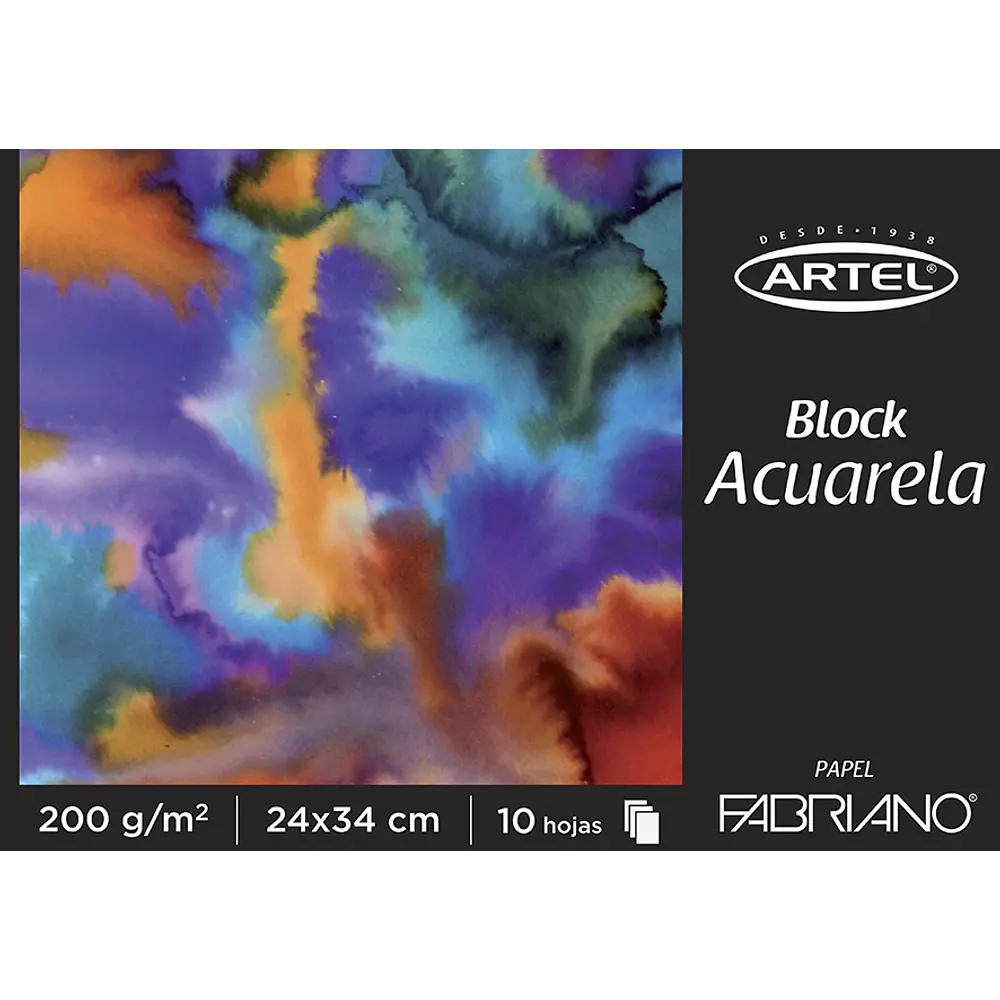 BLOCK ACUARELLA FABRIANO 200GR. 24X34CMS