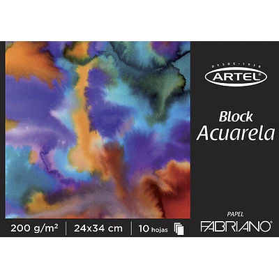 BLOCK ACUARELLA FABRIANO 200GR. 24X34CMS