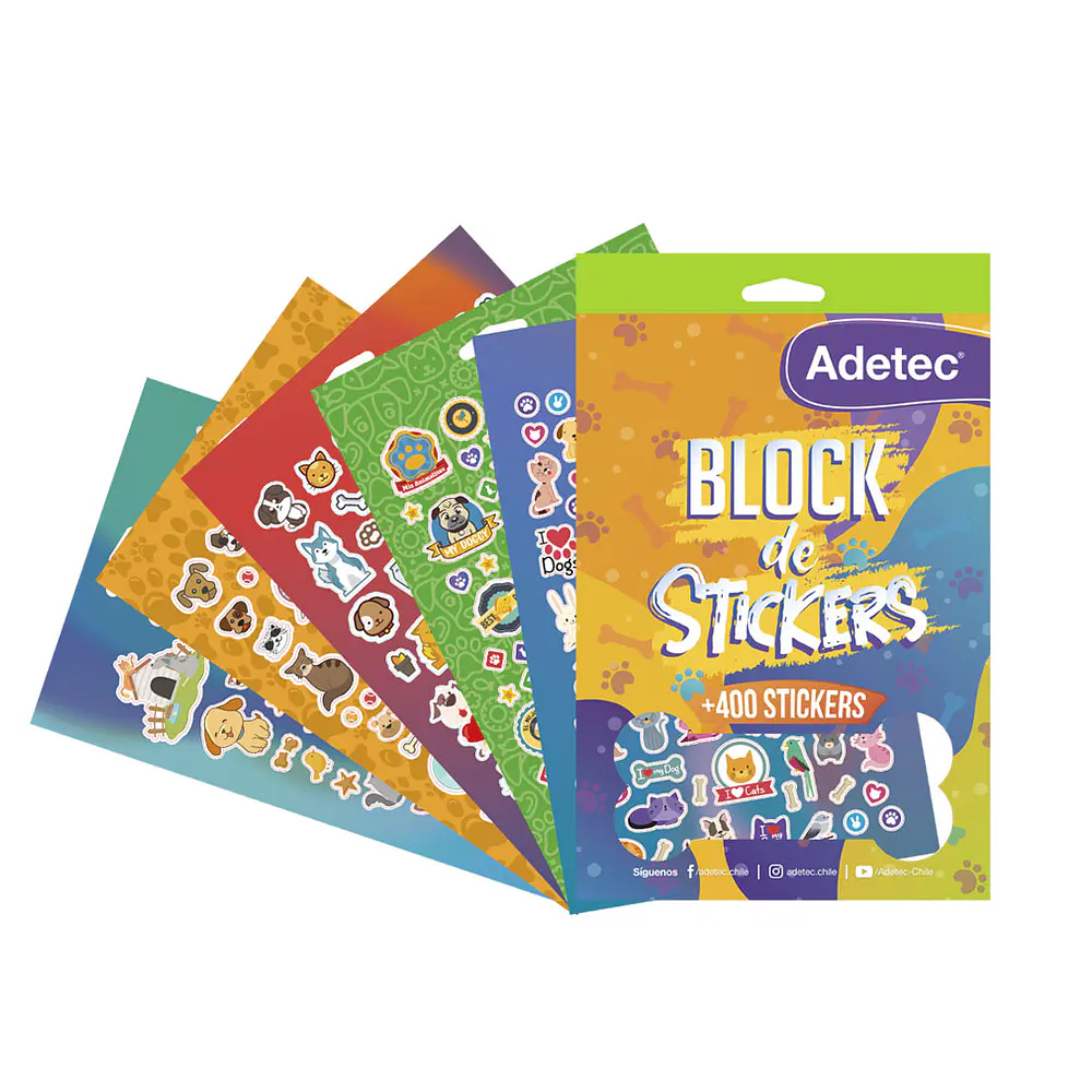BLOCK DE STICKERS MASCOTAS