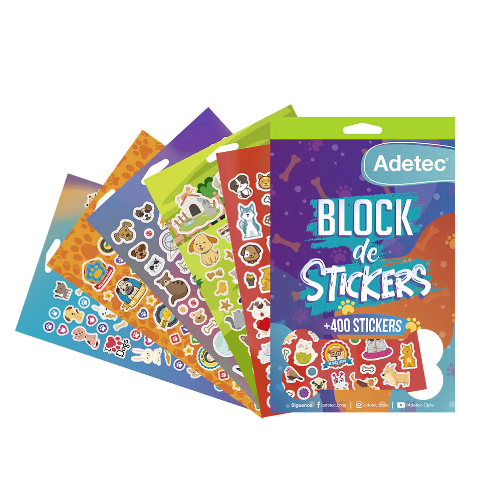 BLOCK DE STICKERS MASCOTAS