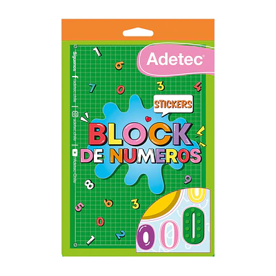 BLOCK DE STICKERS NUMEROS