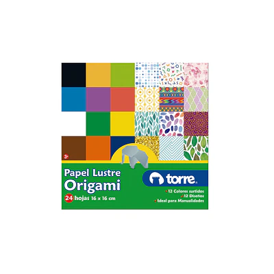 BLOCK PAPEL LUSTRE ORIGAMI 16X16. TORRE