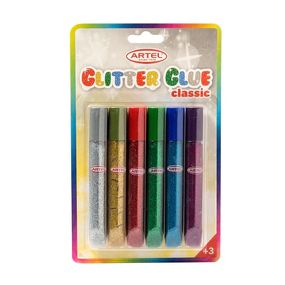 BL. GLITTER GLUE COLORES 6TUBOS 13 GR.