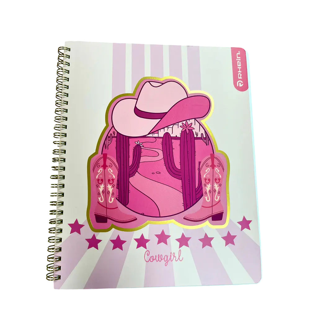 CUADERNO UNIVERSITARIO 100 HOJAS 7MM COW GIRL