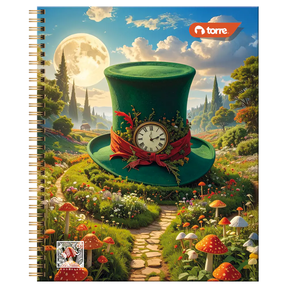 CUADERNO UNIVERSITARIO 100 HOJAS 7MM WONDERLAND