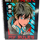 CUADERNO UNIVERSITARIO 7 MM 100 HJS ANIME 