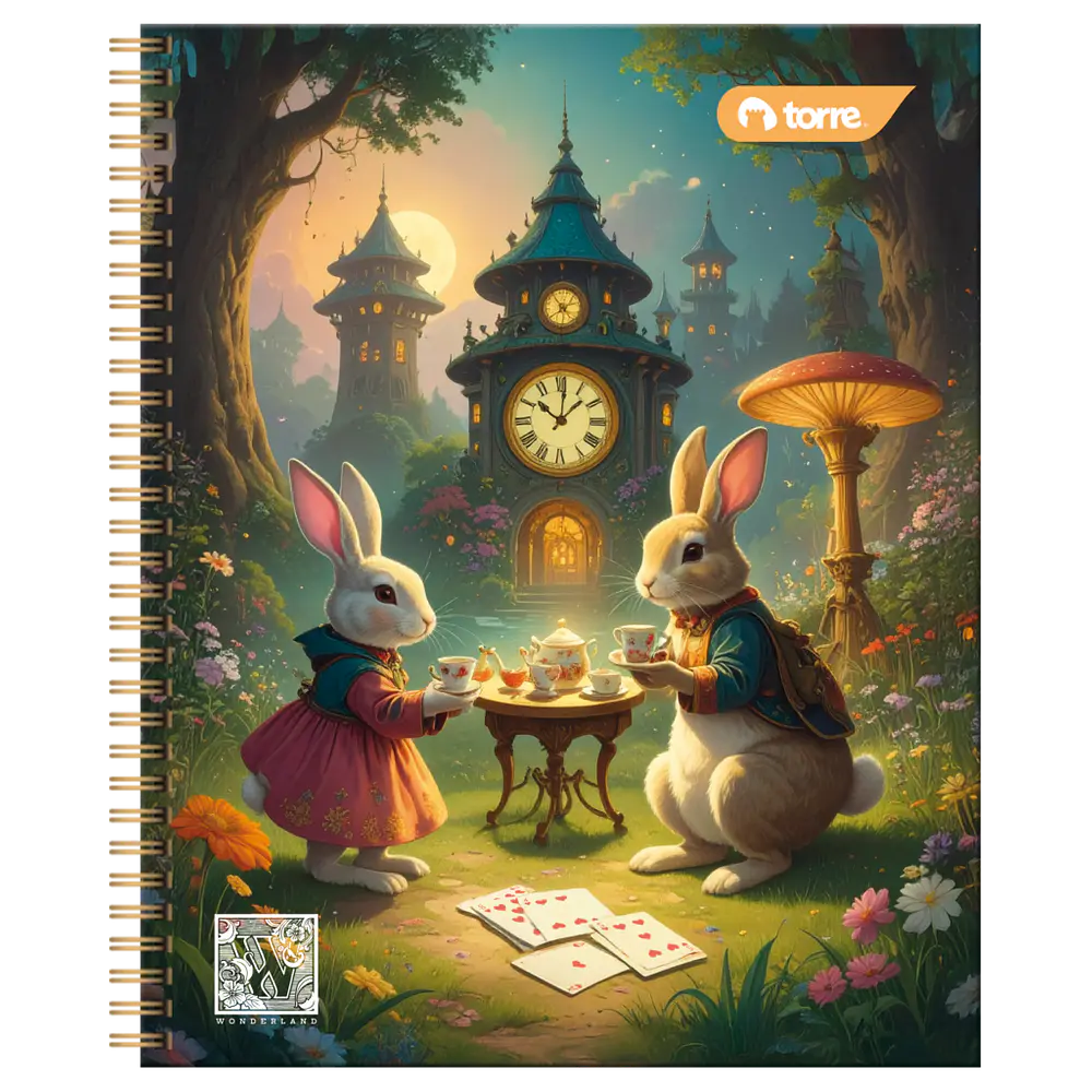 CUADERNO UNIVERSITARIO 100 HOJAS 7MM WONDERLAND