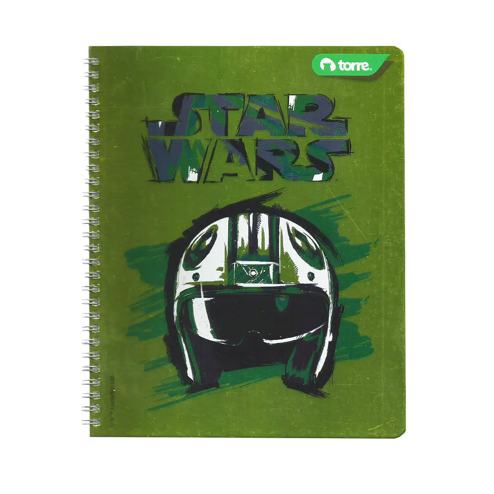 CUADERNO UNIVERSITARIO STAR WARS 7MM 100HJS.