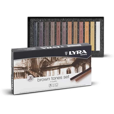 LAPIZ PASTEL TIZA 12 TONOS CAFE