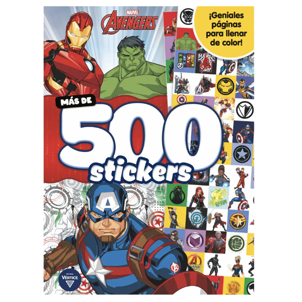 LIBRO 500 STICKERS AVENGERS