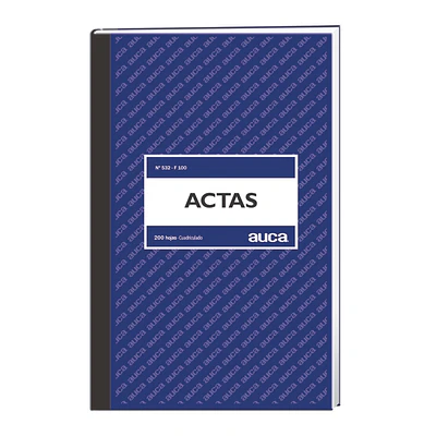 LIBRO ACTAS CUADRICULADO 200 HJS