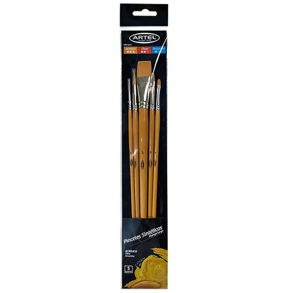 SET 5 PINCELES PARA ACRILICO